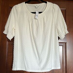 J. CREW NWT IVORY BLOUSE Size S
